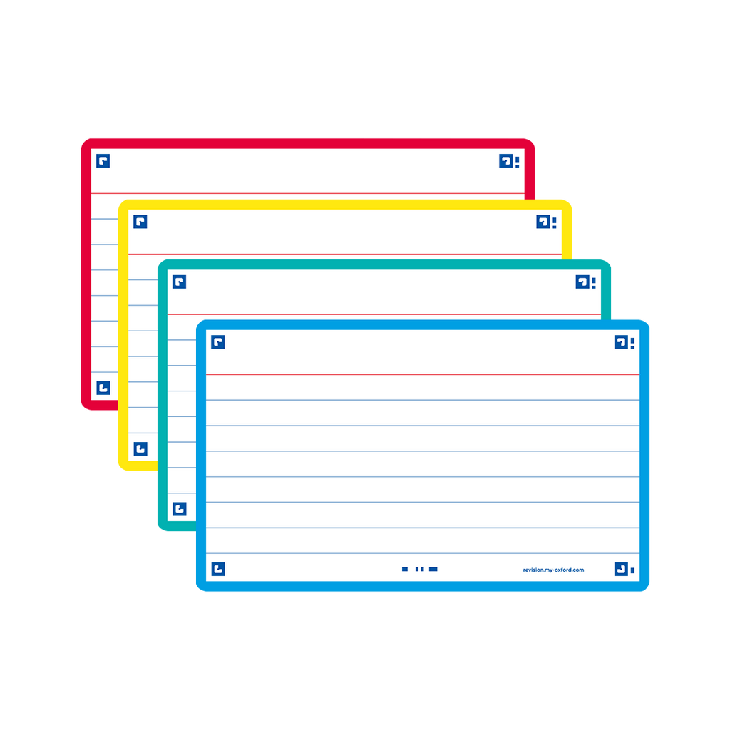 OXFORD FLASH 2.0 flashcards - squared with pink frame, 7,5 x 12,5