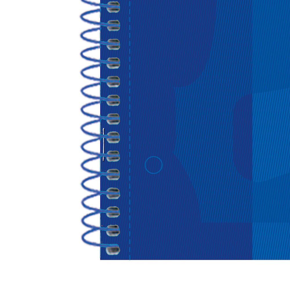 Oxford School Europeanbook # notitieboek - gekleurde rand - A4+ - gelijnd - 80 vel - hardcover - donkerblauw