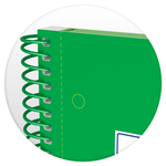 Oxford School Europeanbook # notitieboek - gekleurde rand - A4+ - geruit 5mm - 80 vel - hardcover - donkerblauw