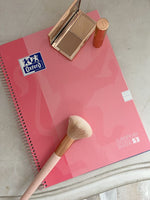 Oxford School Europeanbook # notitieboek - gekleurde rand - A4+ - gelijnd - 80 vel - hardcover - roze
